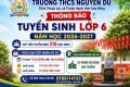THÔNG BÁO TUYỂN SINH LỚP 6 NĂM HỌC 2026-2027